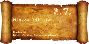 Miskov Tóbia névjegykártya